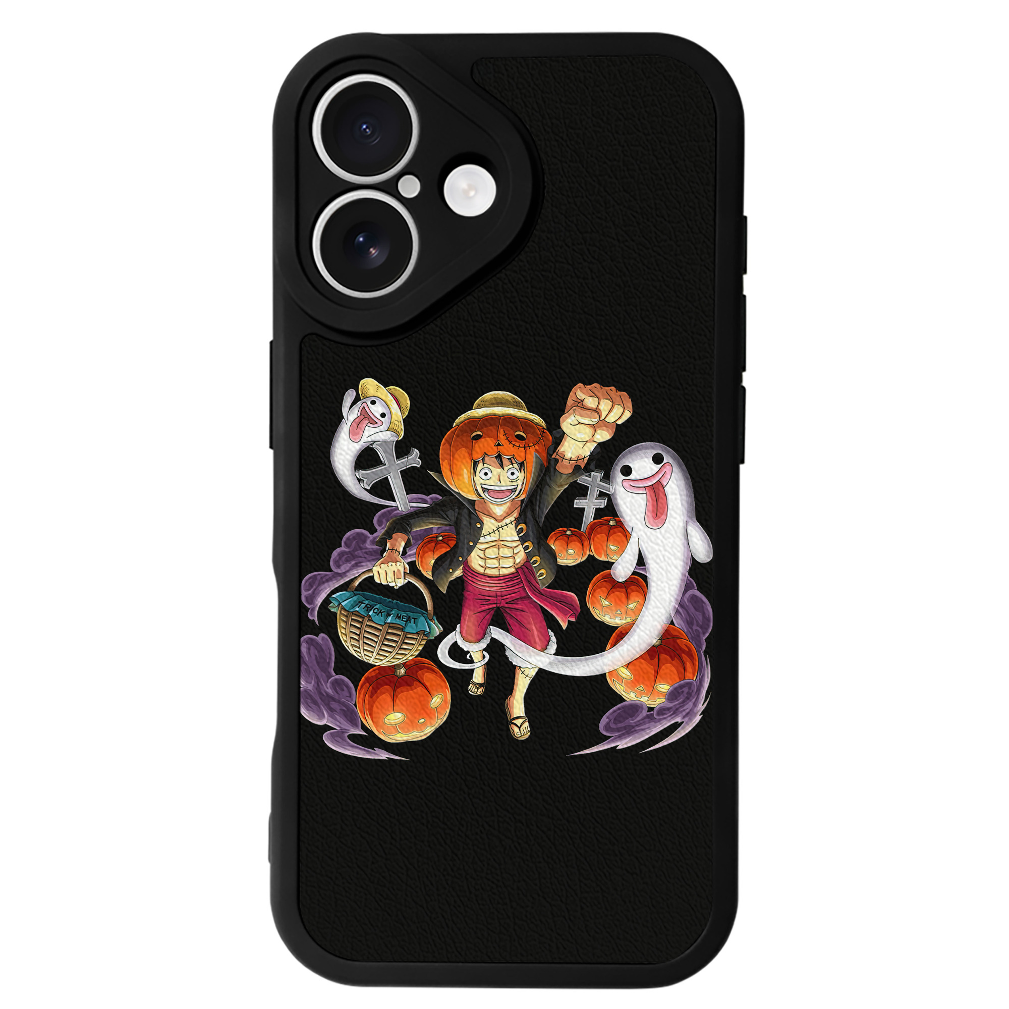 （画像用） ワンピース モンキー・D・ルフィ ONE PIECE Monkey D. Luffy 【iPhone 16シリーズ対応】シリコンスマホケース（レザー調） 材質：シリコン